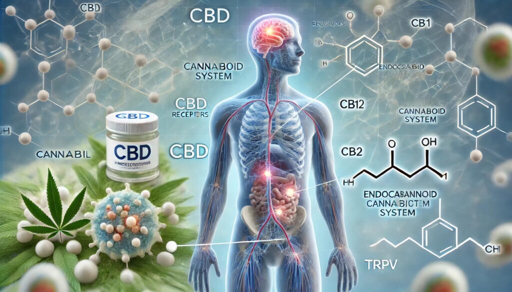CBD y Dolor: ¿Qué Dice la Ciencia? 2 CBD interaction with endocannabinoid system