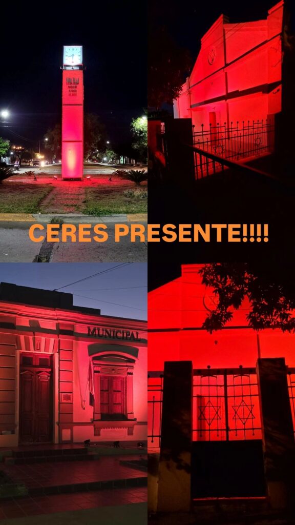Nuestra ciudad iluminada de naranja para honrar la memoria de los hermanitos Bibas 2 naranja