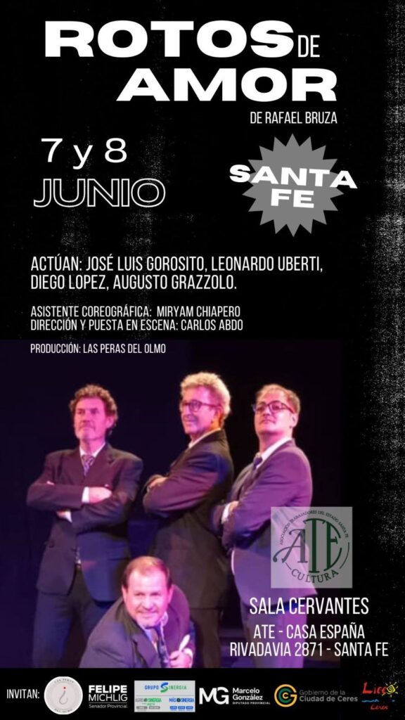 "Rotos de Amor" la obra interpretada por actores ceresinos se presentó en Santa Fe 3 ROTOS SANTA FE