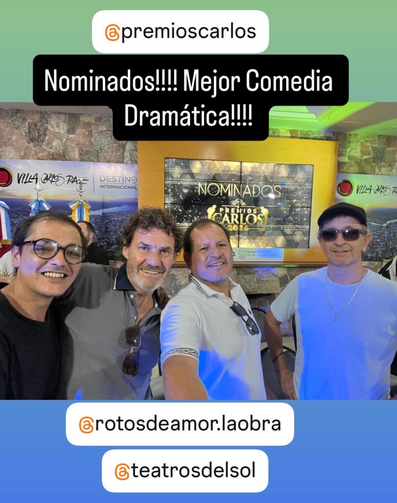 Carlos Paz: Histórica nominación a los Premios "Carlos"de una obra de Teatro Ceresina 2 premios